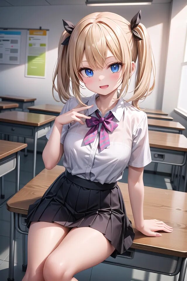 金髪ツインテちゃん