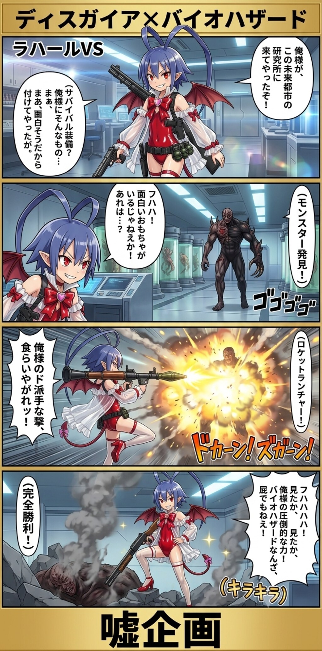 ディスガイア✕バイオハザード　ラハールVS3