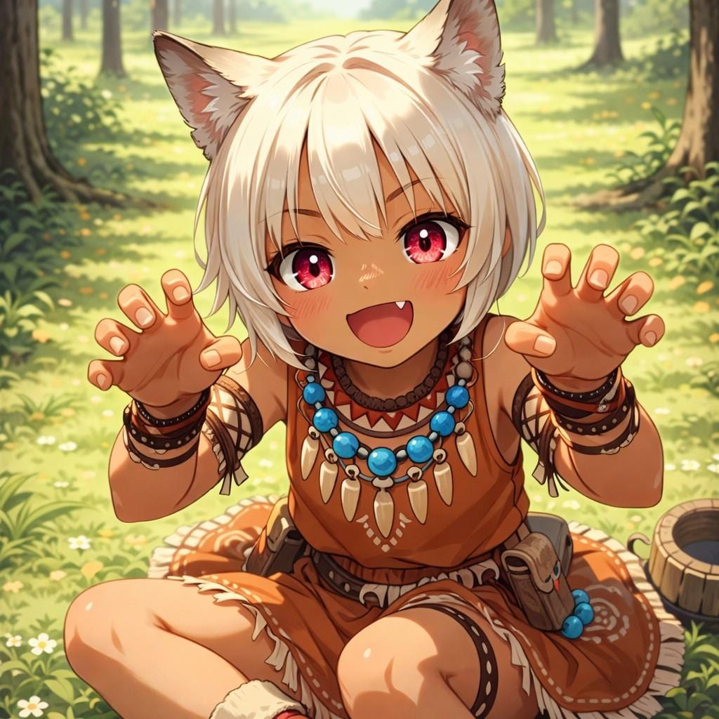 謎の海産物さんのアイコンより狼耳民族の女の子