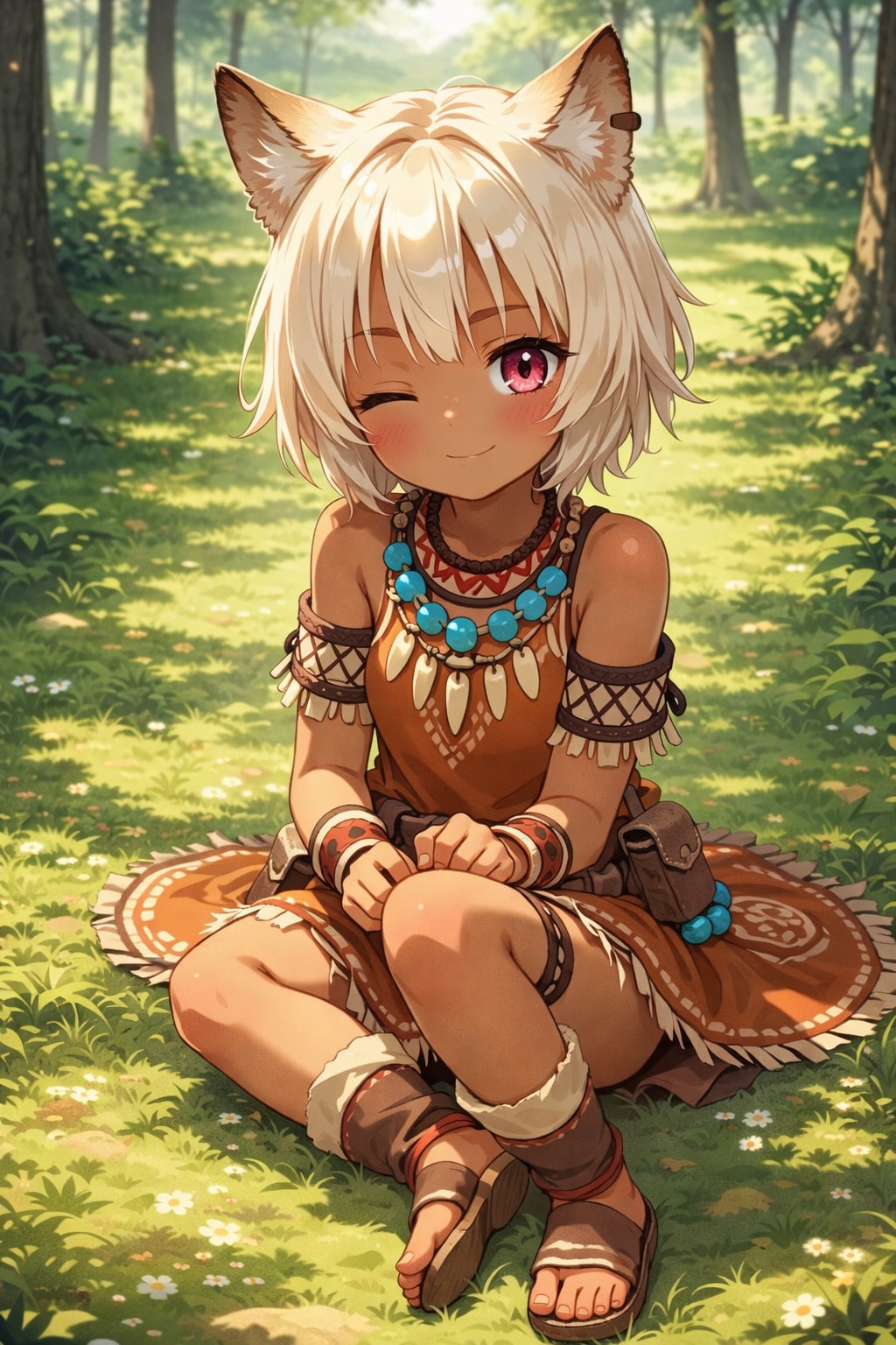 謎の海産物さんのアイコンより狼耳民族の女の子