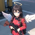 武装した天使の少女 2枚目