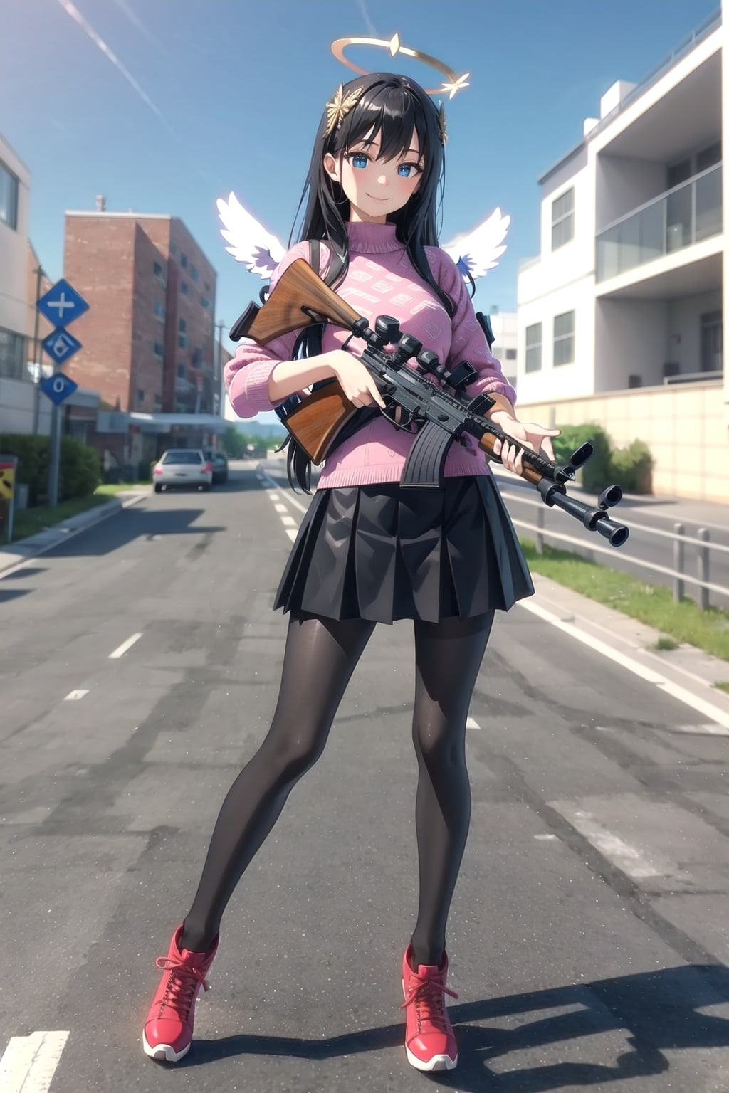 武装した天使の少女