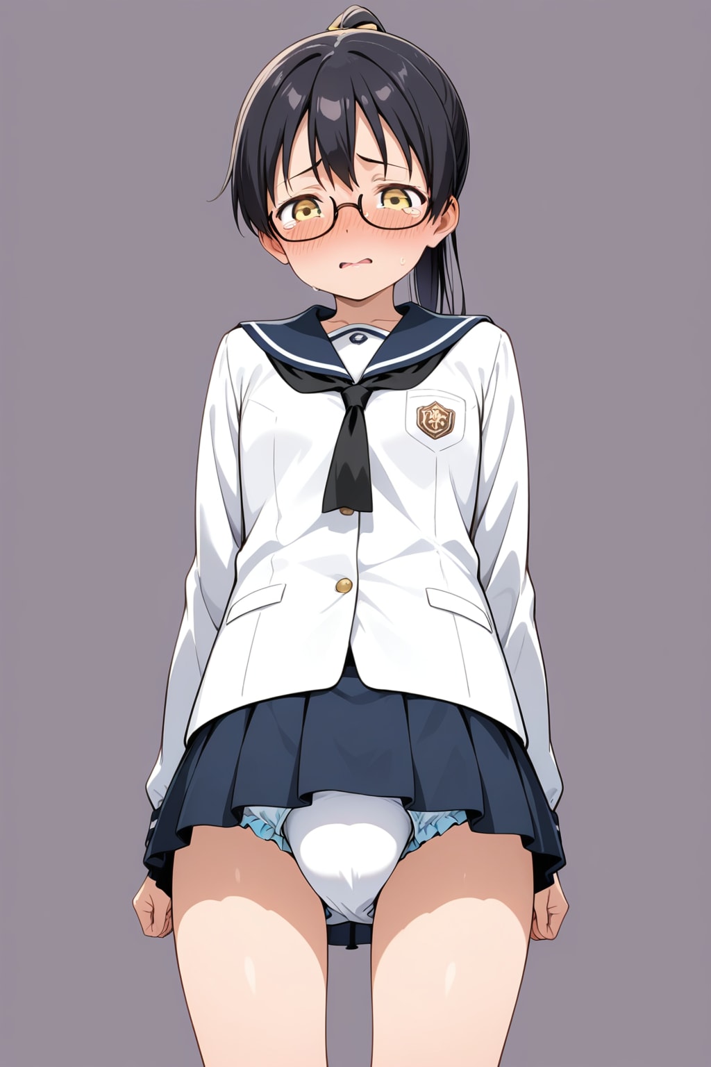 もう高校生なのに、お漏らしが治るまでおむつを履くことになってしまった女の子