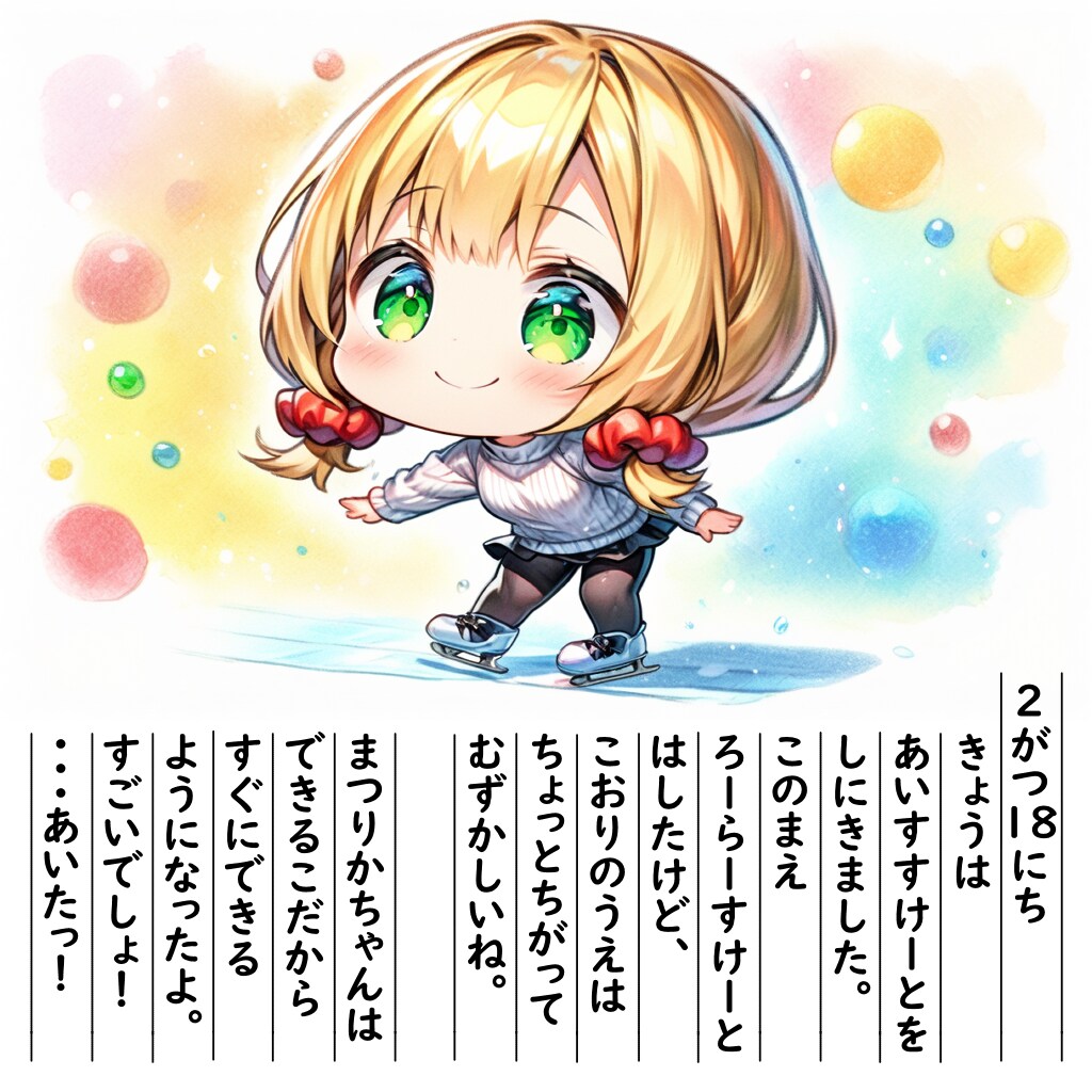 【絵日記】あいすすけーとです