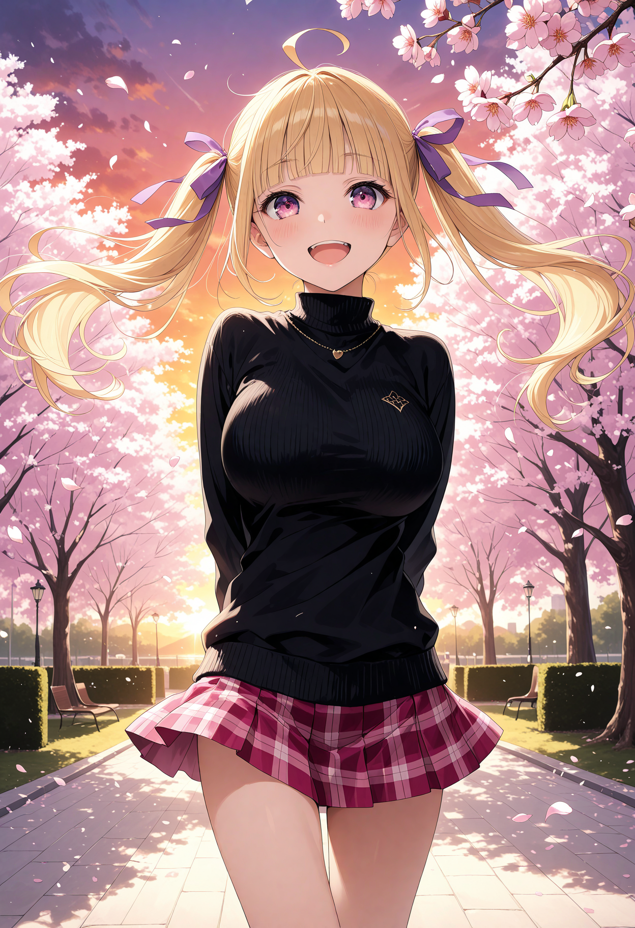 桜道 | の人気AIイラスト・グラビア