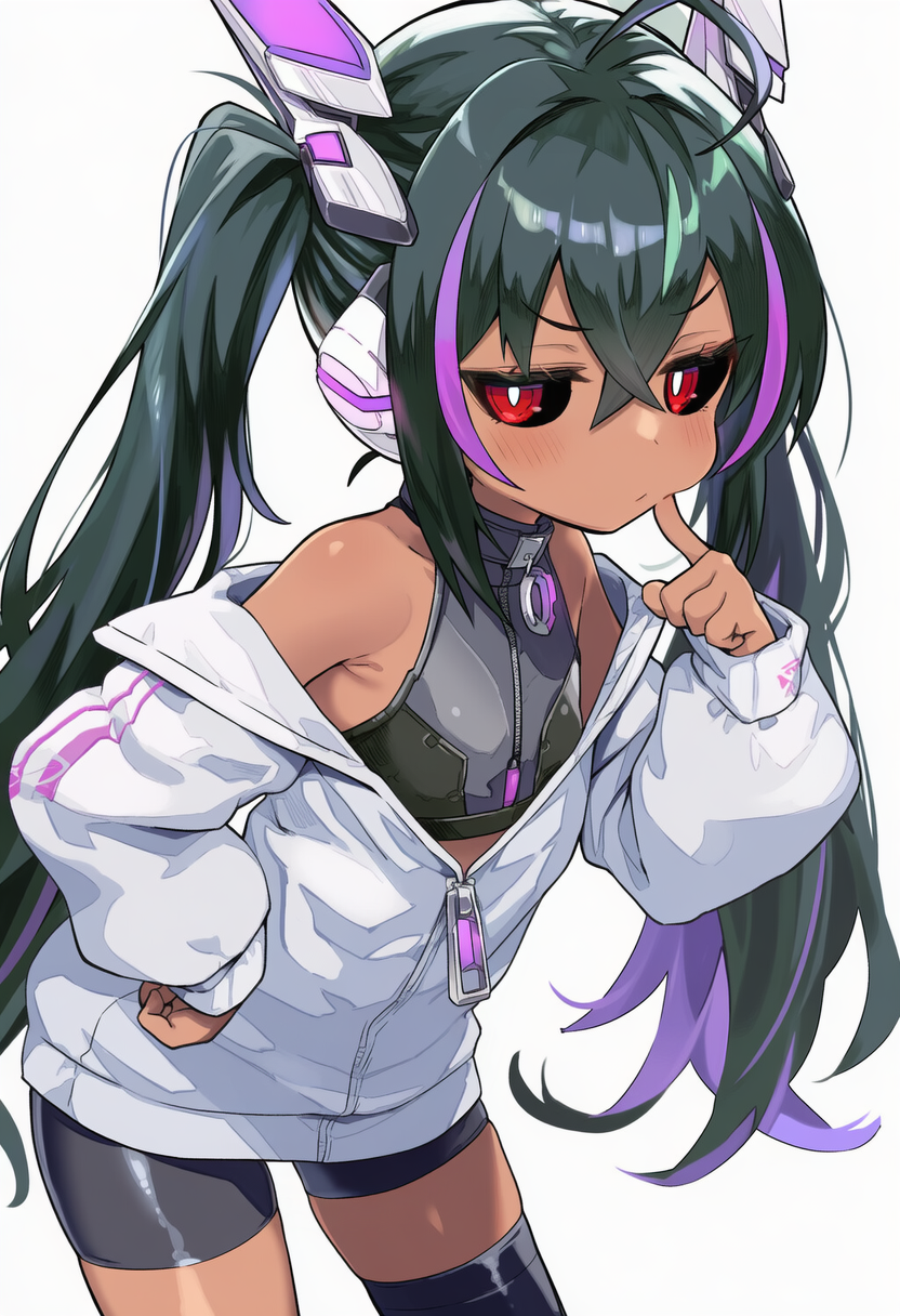 褐色ジト白黒目