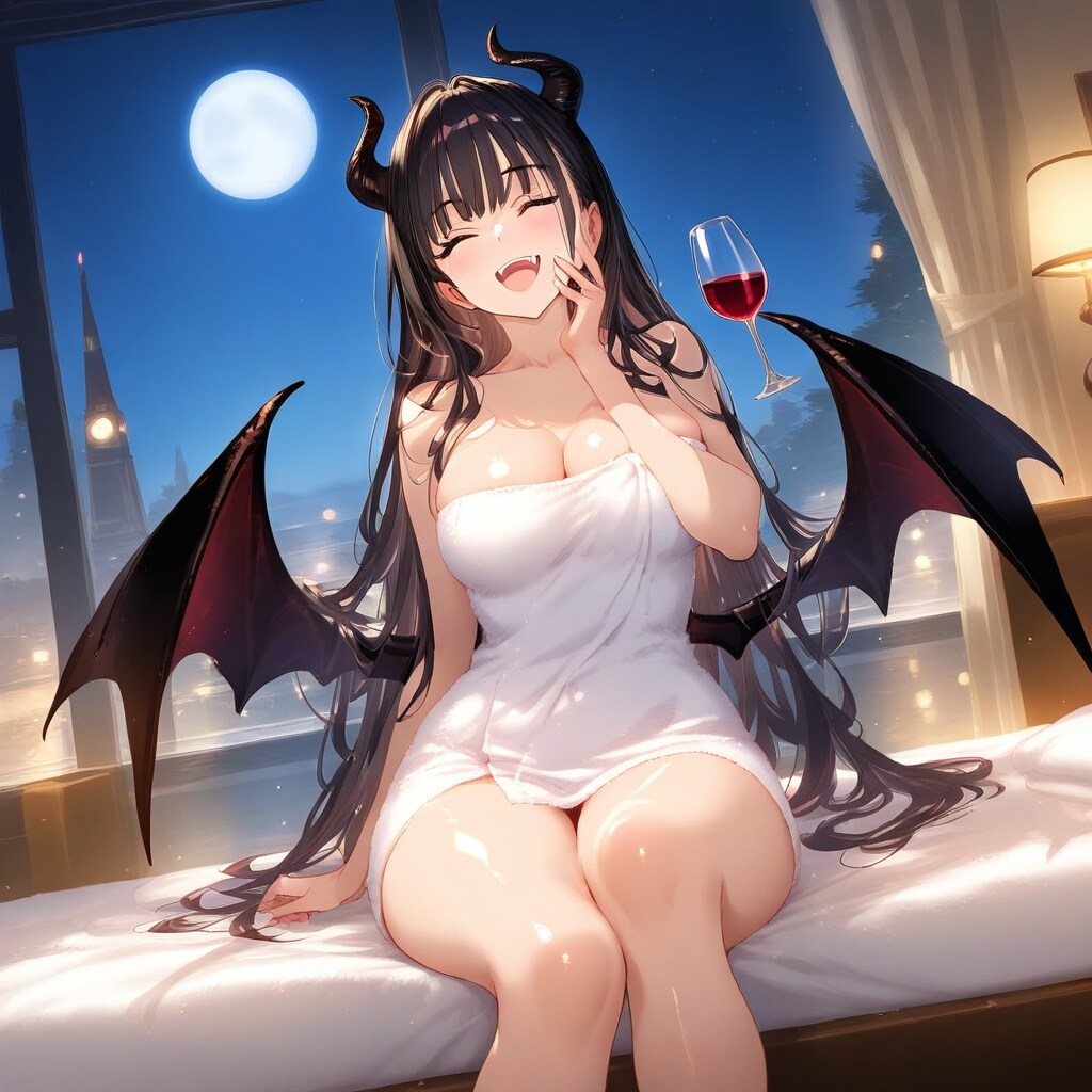 お風呂上がりデビルさん！