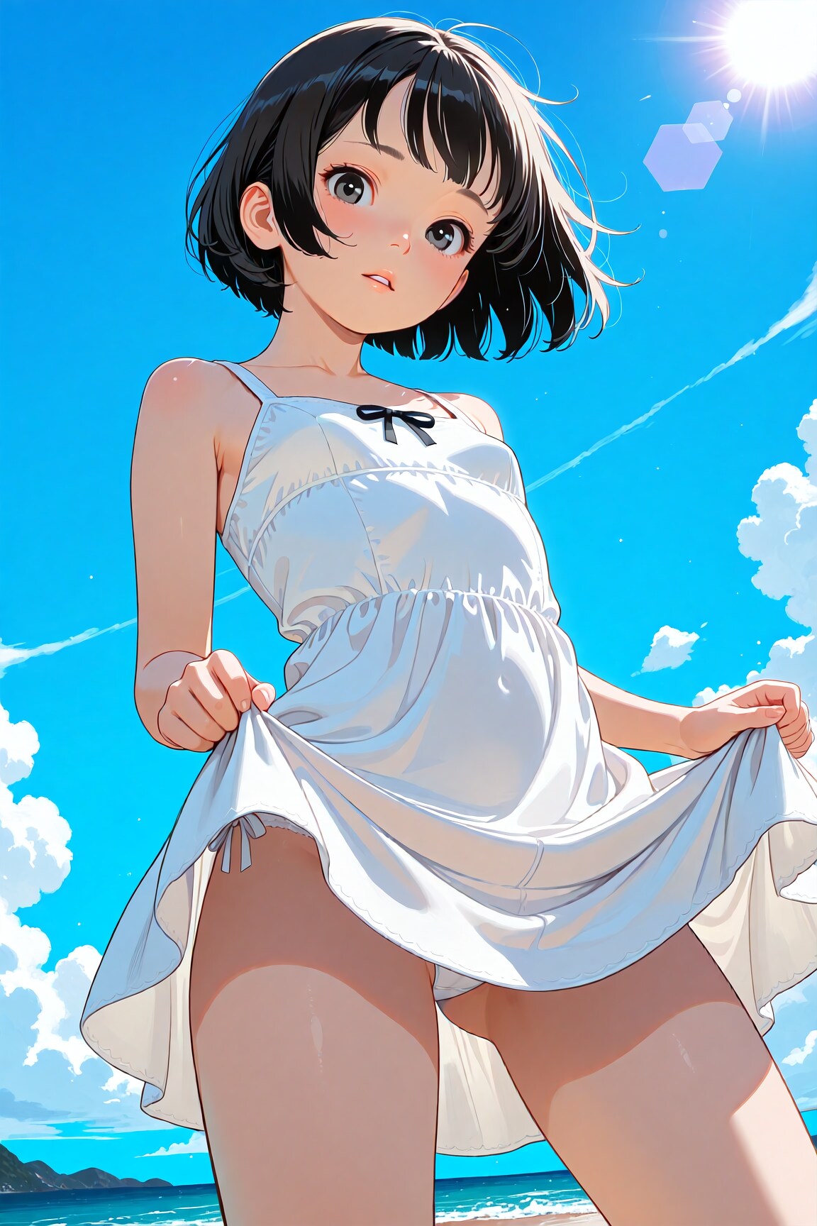 白ワンピの女の子