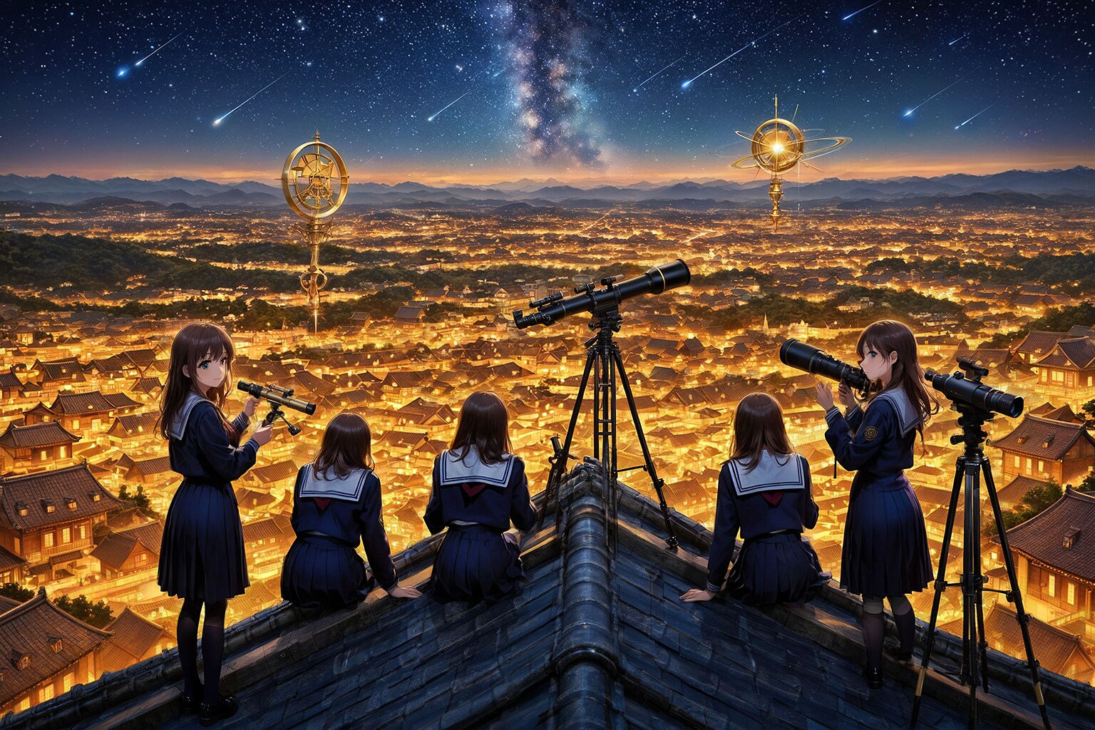 光都の流星観測 | の人気AIイラスト・グラビア