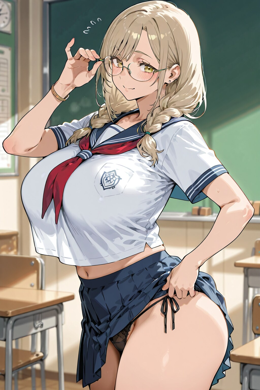 紐パンでかメガネ