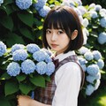 紫陽花ガール #5　女生徒シリーズ 2枚目