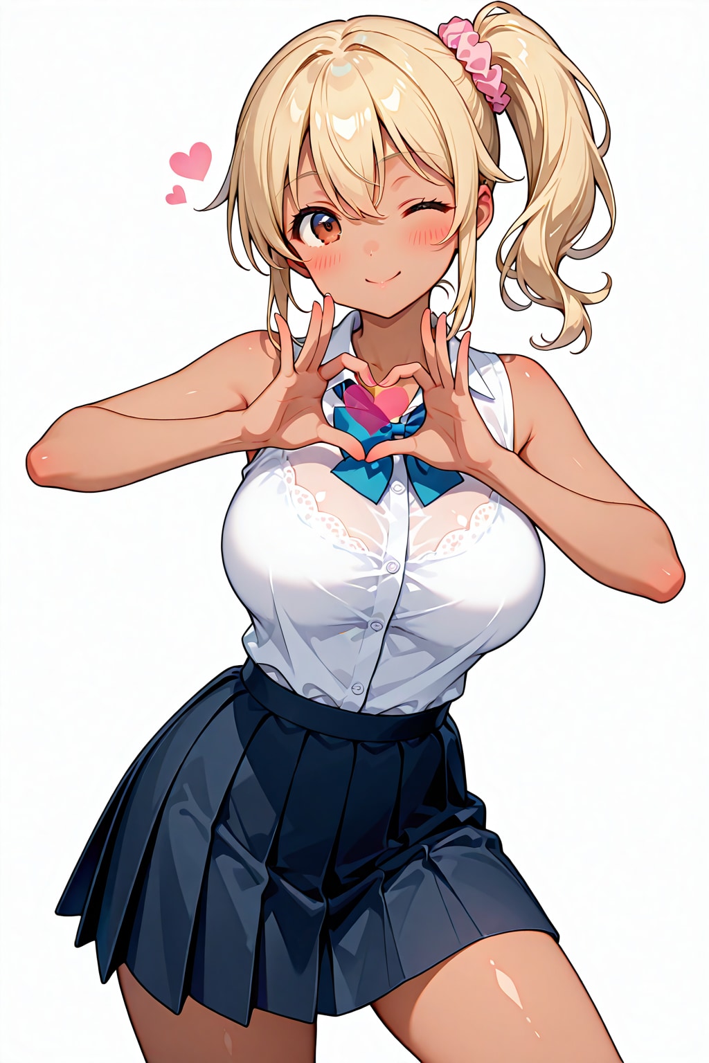 陽葵ちゃんのハートサイン