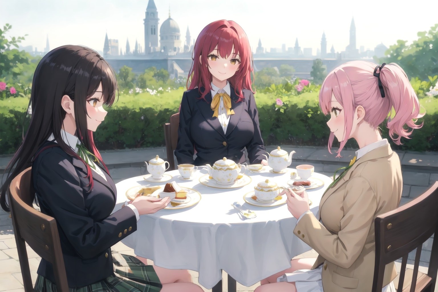 千尋ちゃんとお茶会 | の人気AIイラスト・グラビア