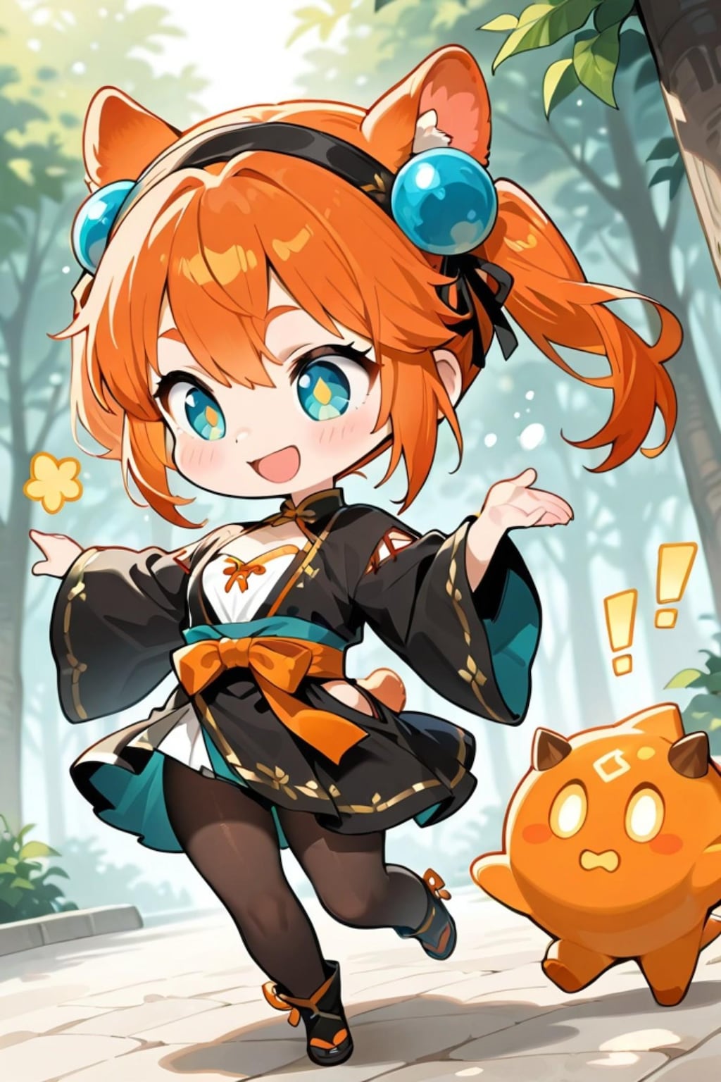 ツインテールのオレンジ髪ちゃん