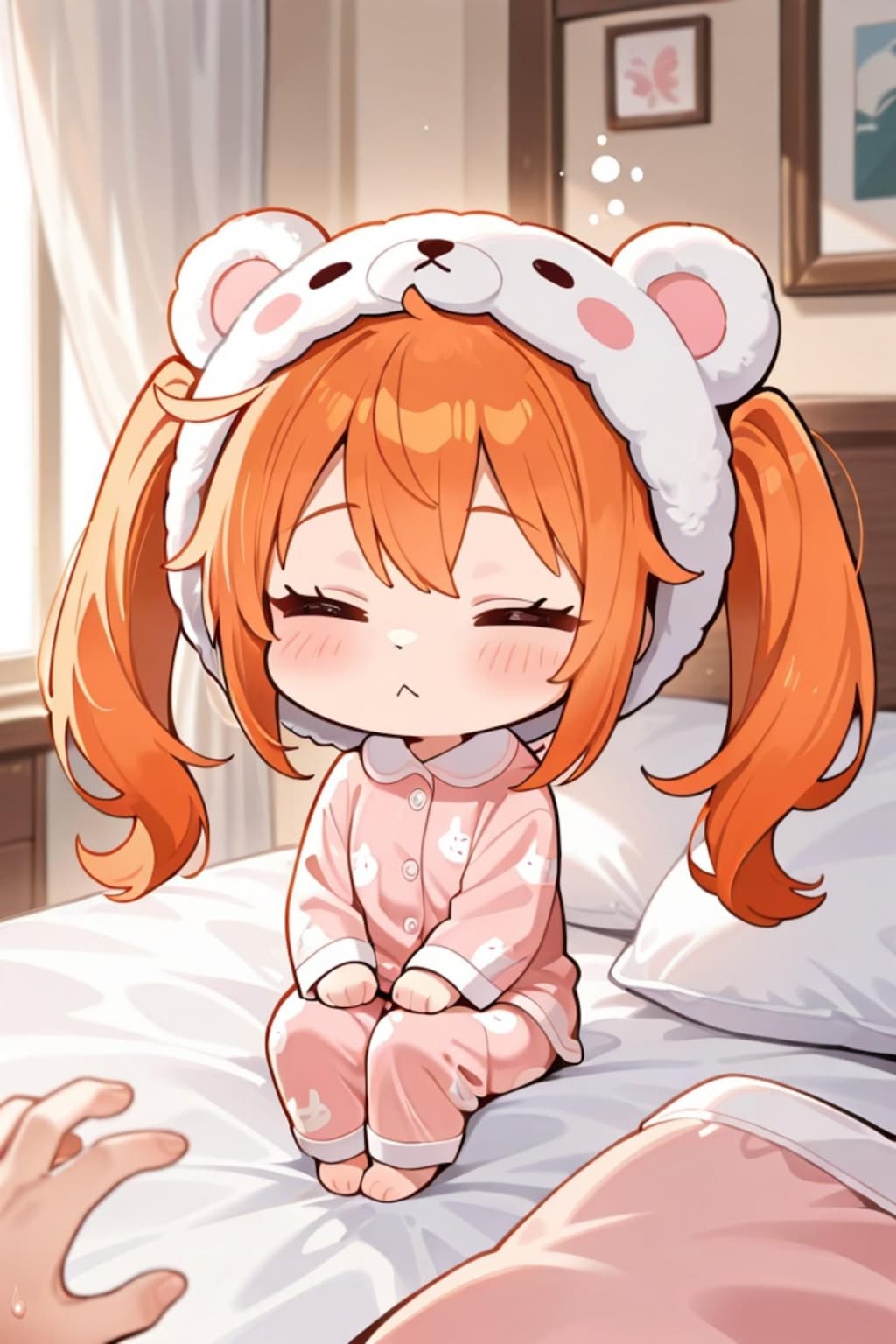 ツインテールのオレンジ髪ちゃん