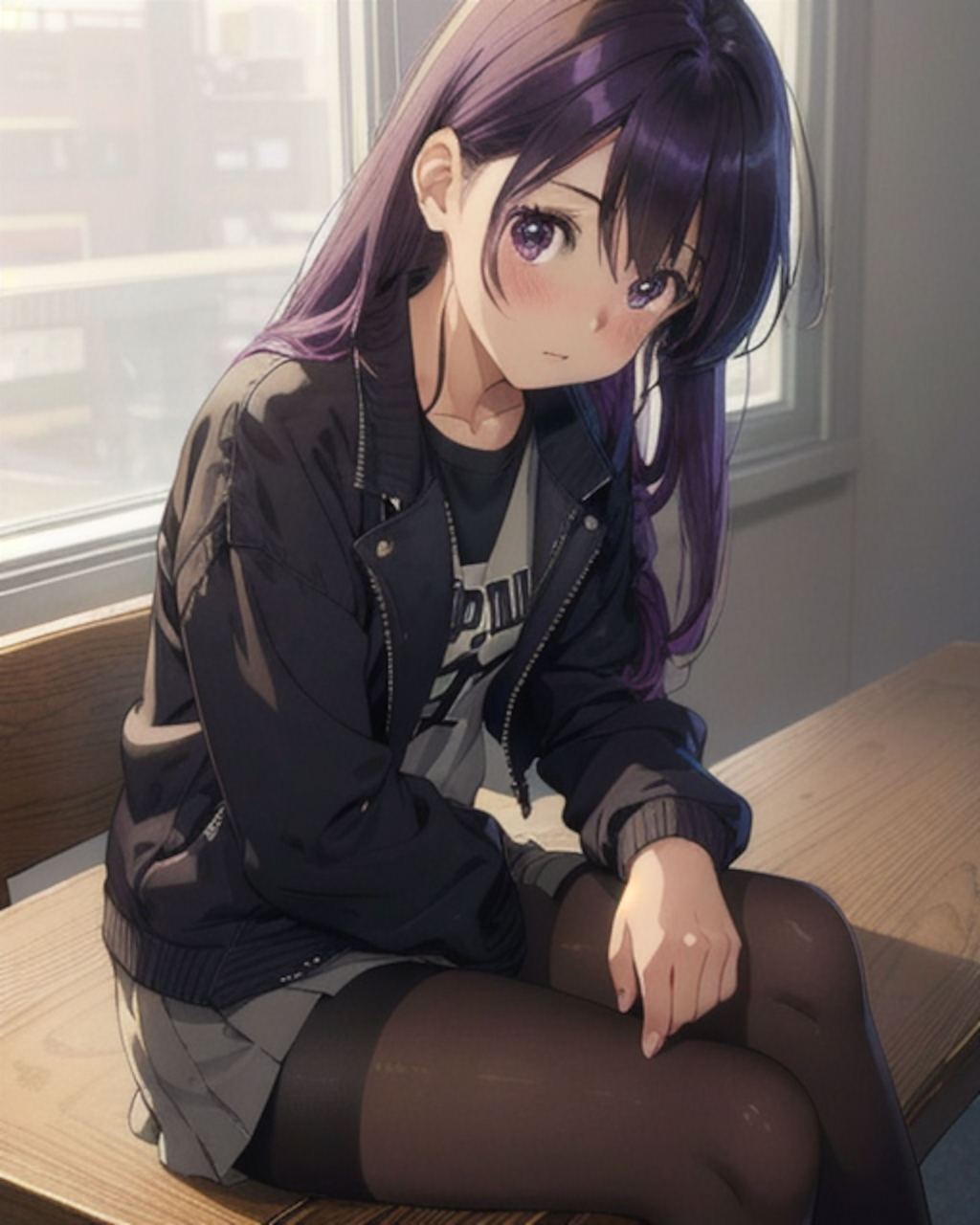 私服黒スト