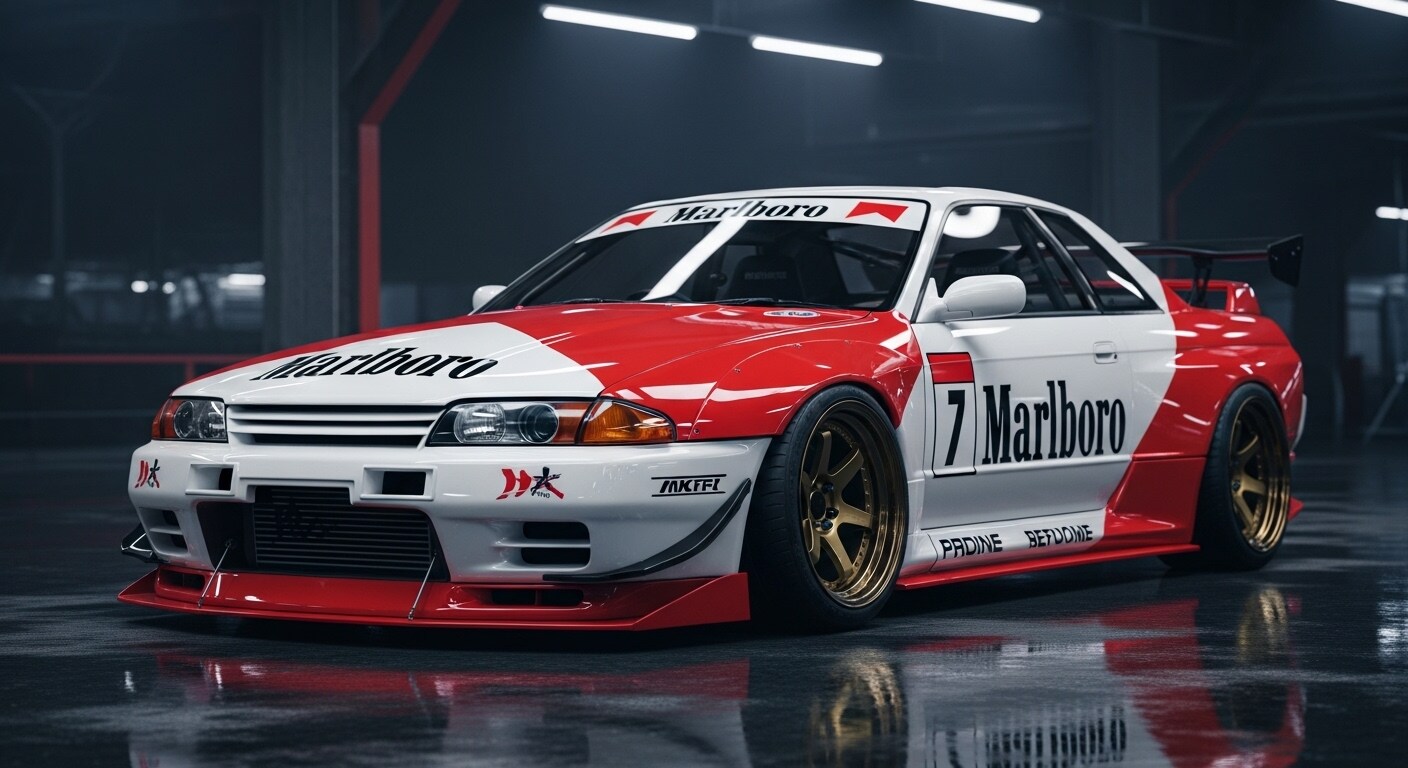 マルボロR32GT-Rレーシングカー | の人気AIイラスト・グラビア