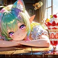 10枚）パフェとケモ耳エルフさん 8枚目