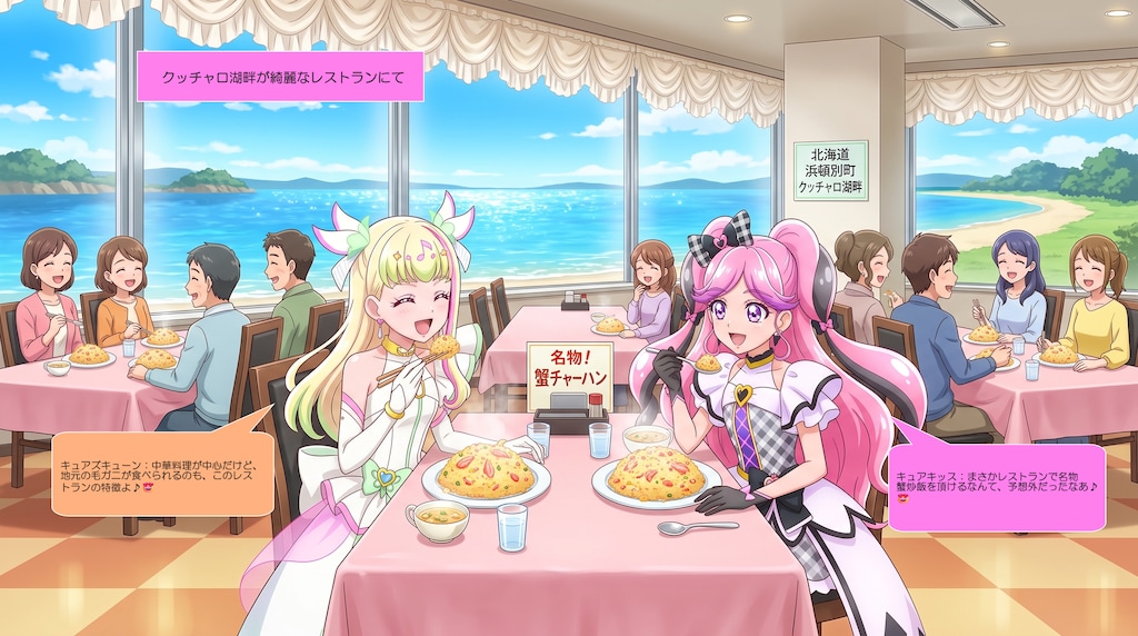 2人のプリキュア、浜頓別町で地域の人達に喜ばれる