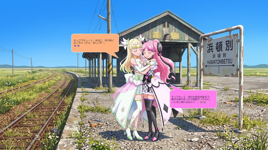 2人のプリキュア、浜頓別町で地域の人達に喜ばれる