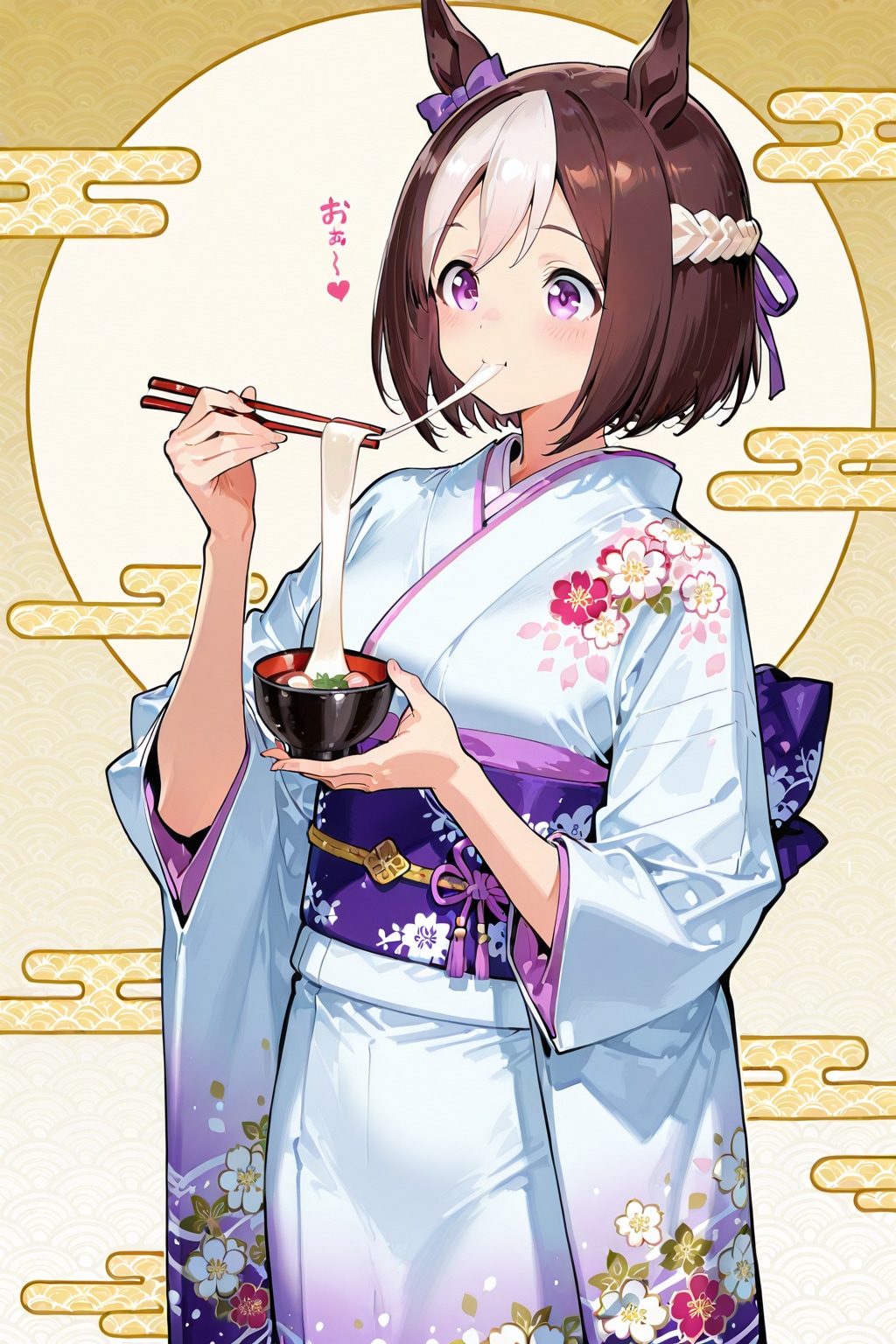 雑煮を食べるウマ娘1