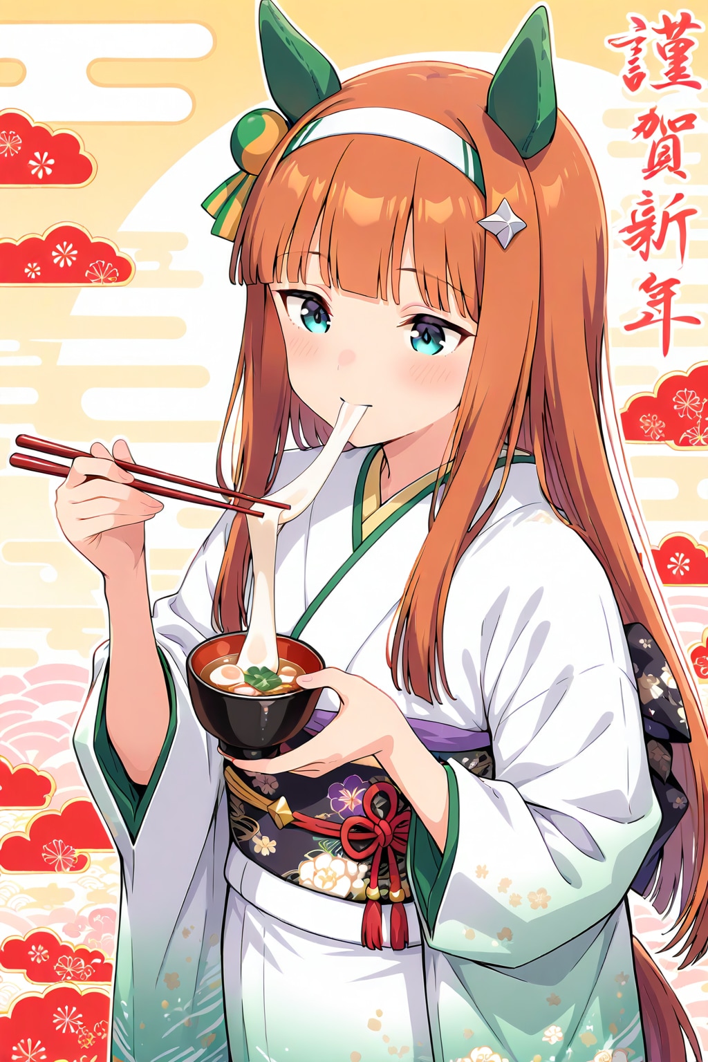 雑煮を食べるウマ娘1