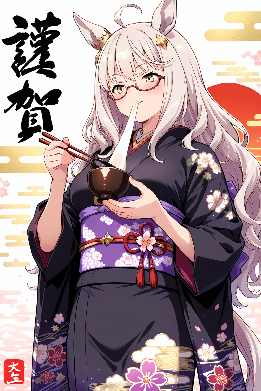 雑煮を食べるウマ娘1