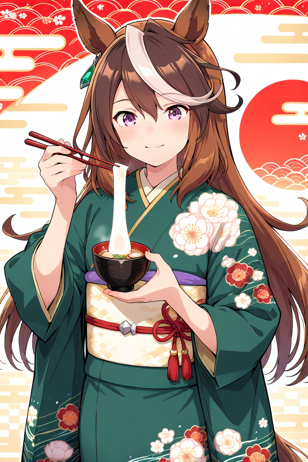 雑煮を食べるウマ娘1