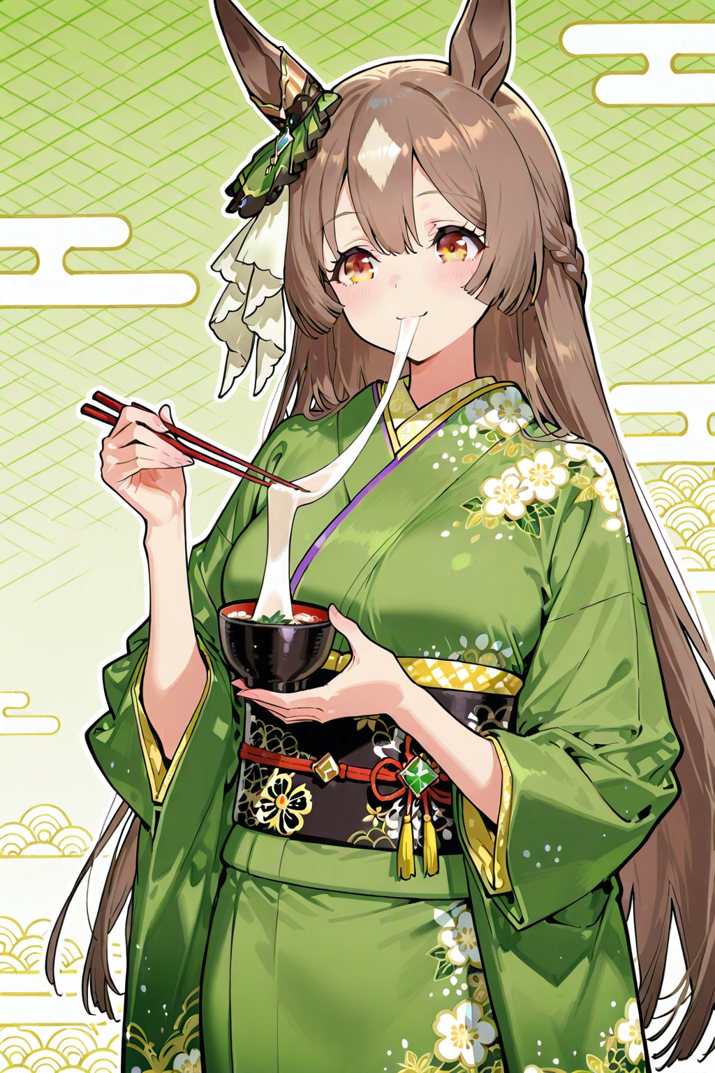 雑煮を食べるウマ娘1