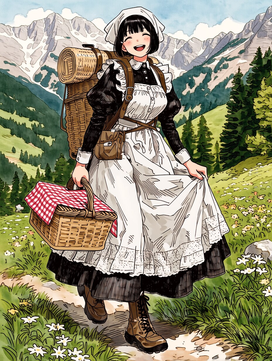 じきに山頂ですね！ | の人気AIイラスト・グラビア