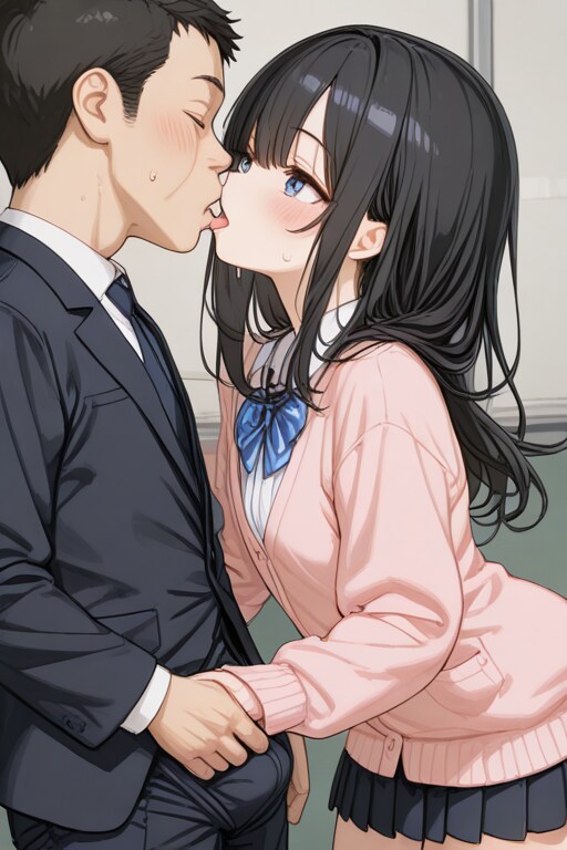 キスと下着越し手コキ❤