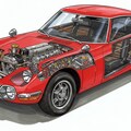 トヨタ2000GT断面 4枚目