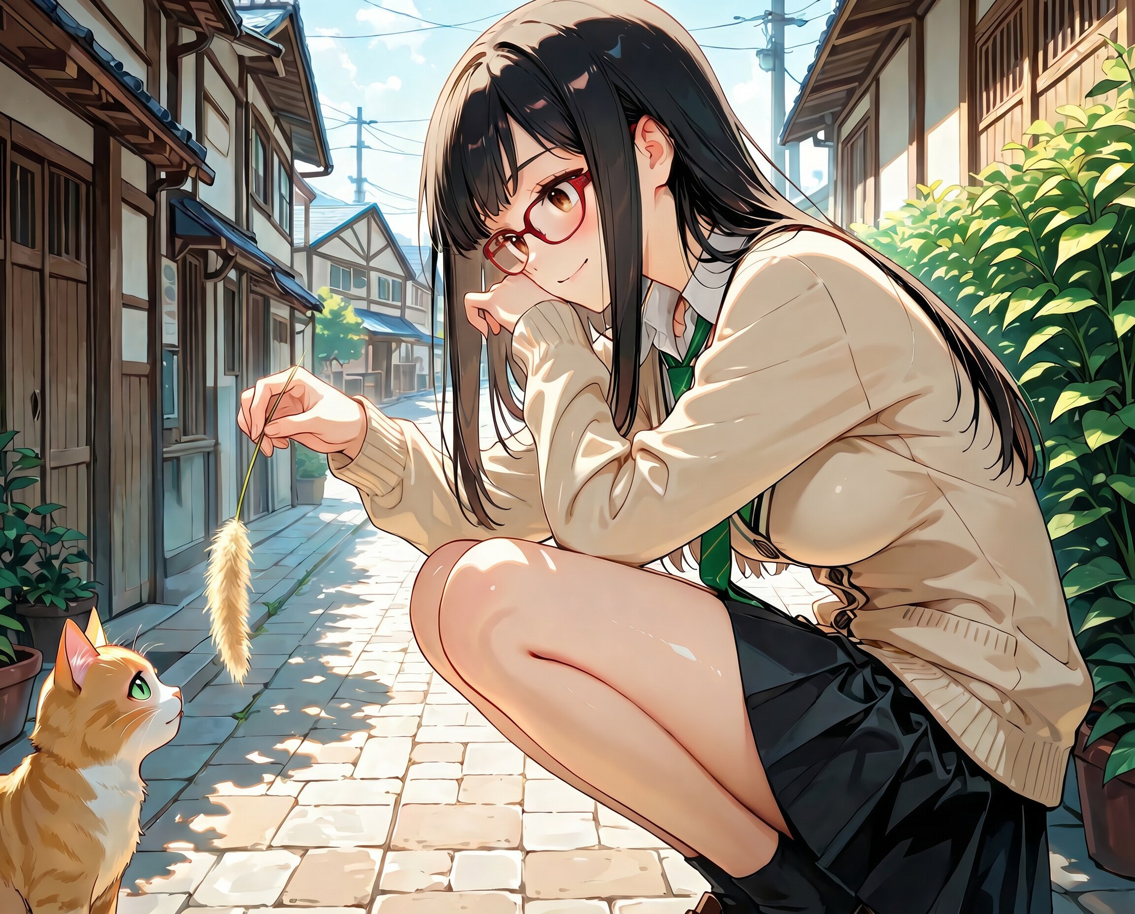 レミンシーさん所の今給黎結月さんと猫 | の人気AIイラスト・グラビア