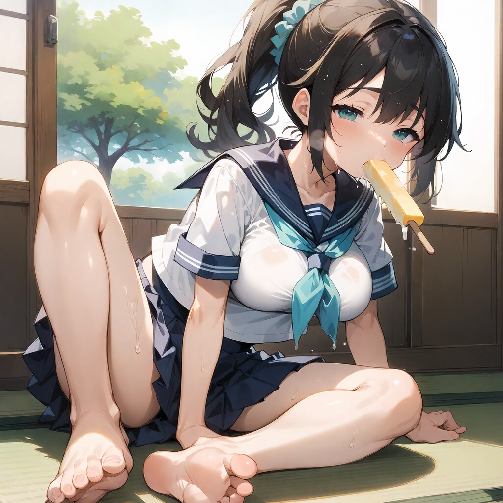 はぁ〜…あっつぅ…よっこいしょっと…