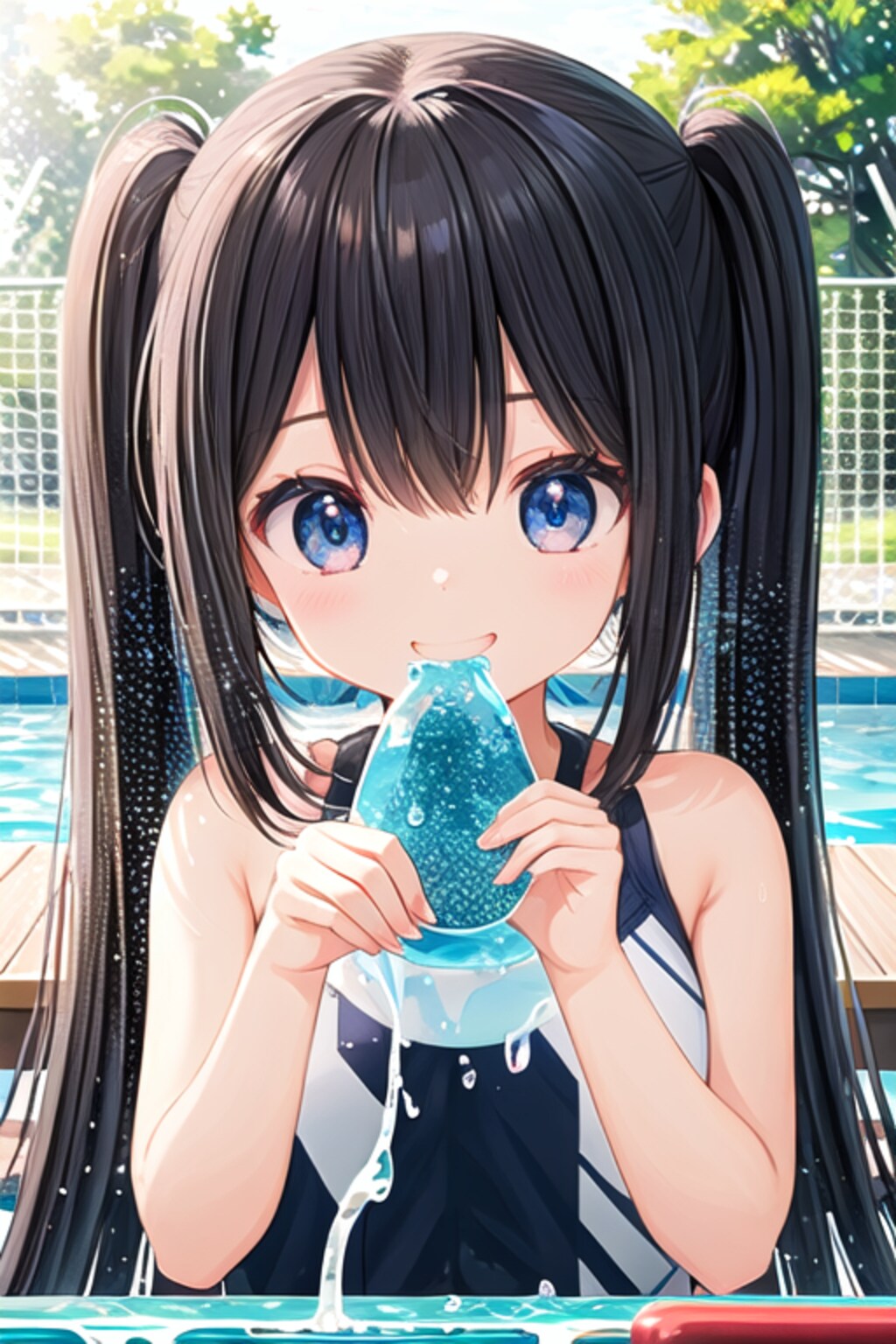 水グミを食べるFROSTさん