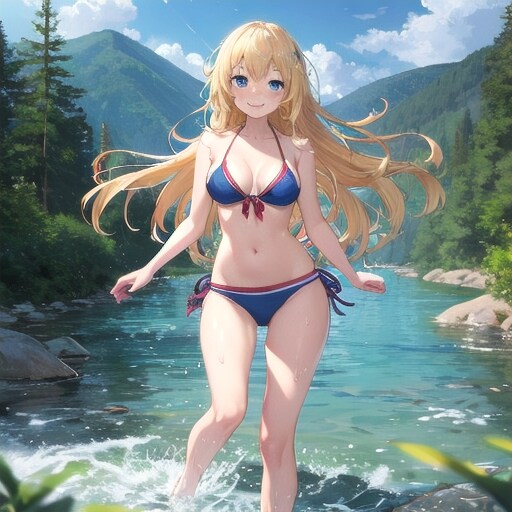 青いビキニ