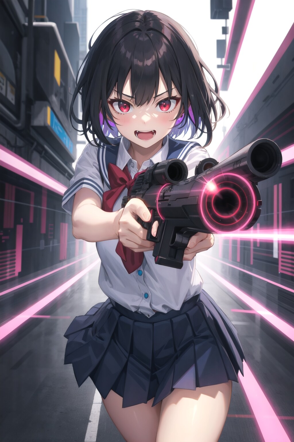 レーザーガンで武装