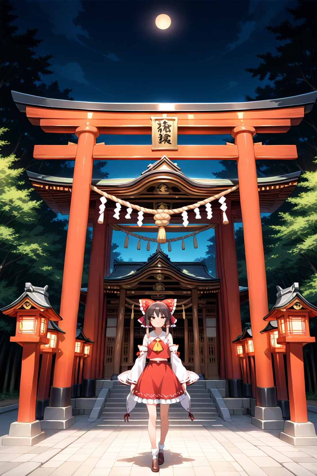 サンタ服っぽい巫女服の予定がいつもの巫女服だった博麗神社の巫女 | の人気AIイラスト・グラビア