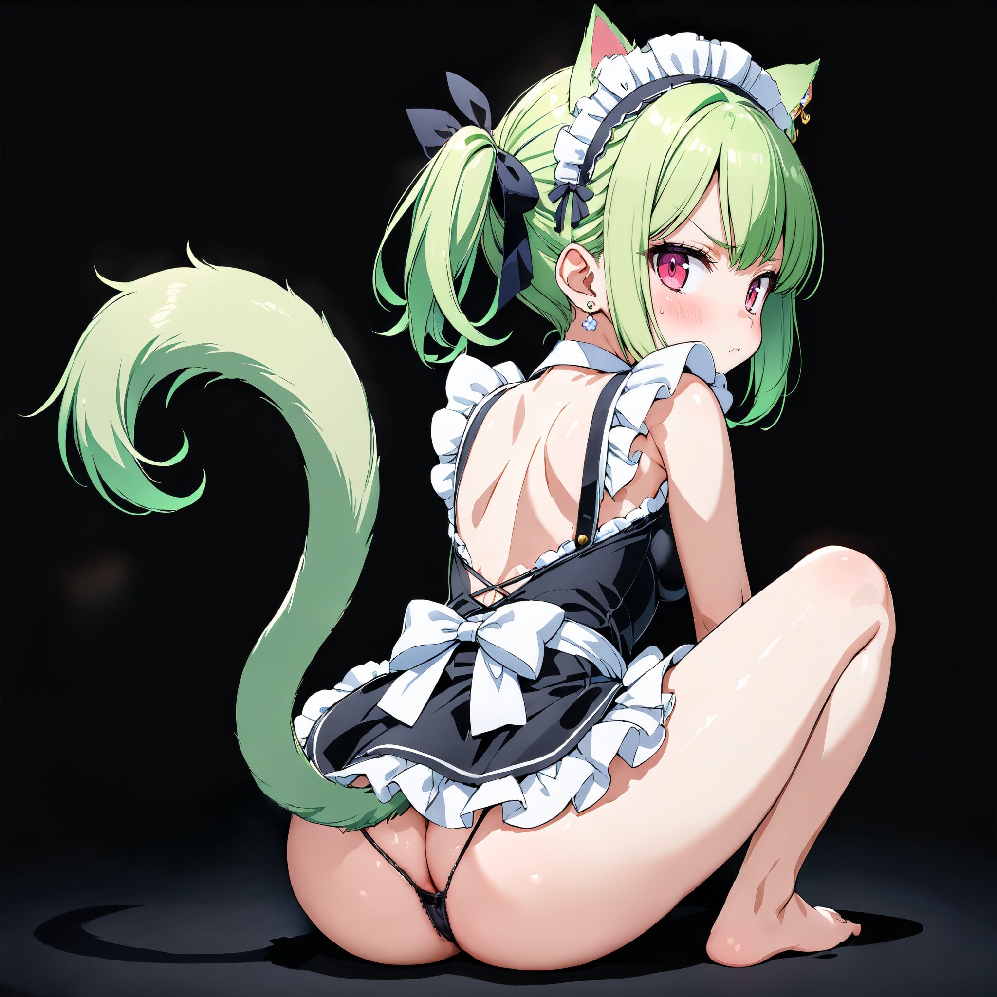 機嫌が悪いネコミミメイドちゃん