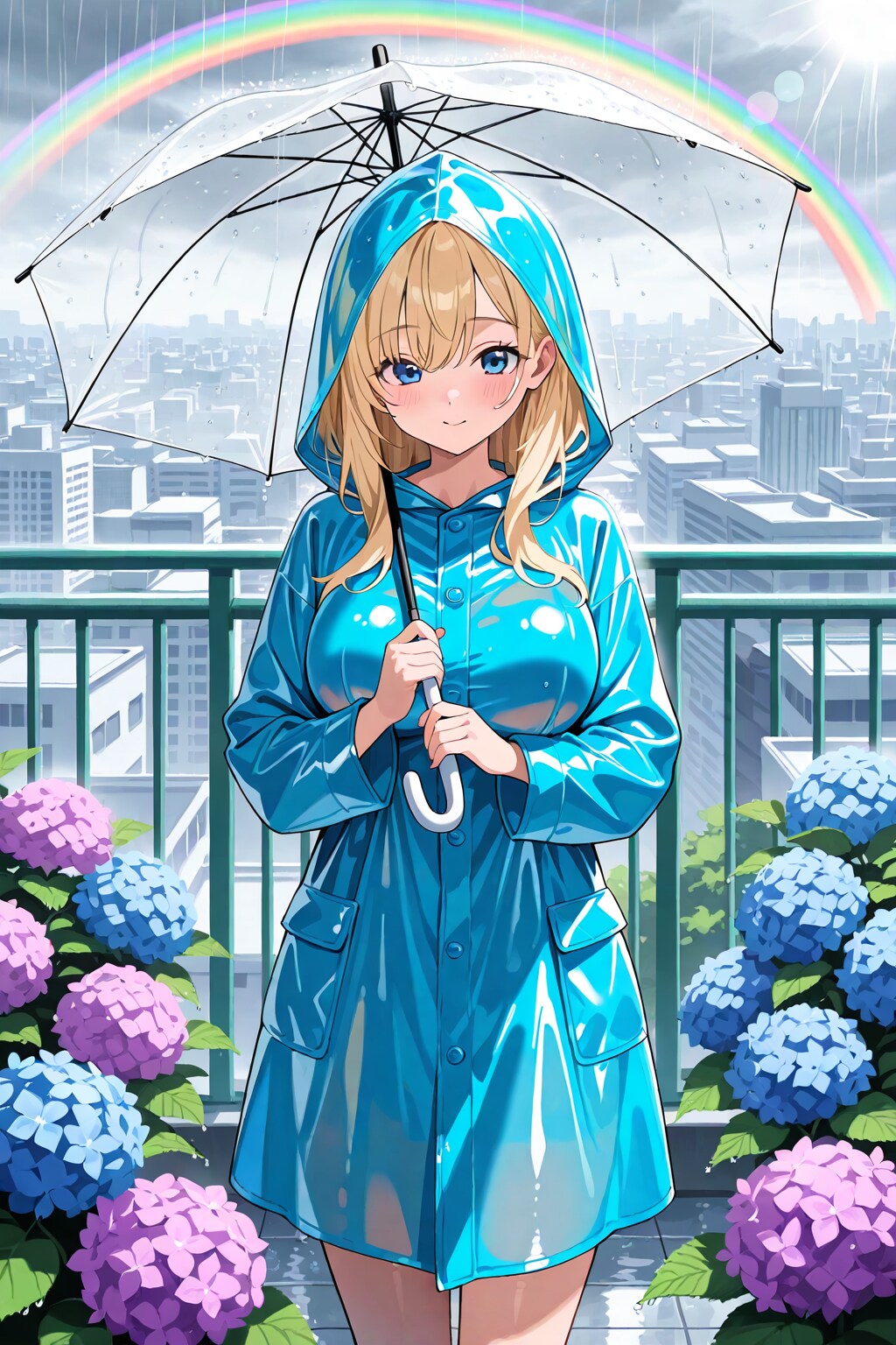 LILYで紫陽花と金髪さん