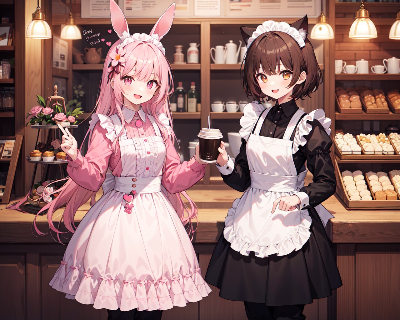 とある企画の兎耳さんと猫娘のコレボレーション