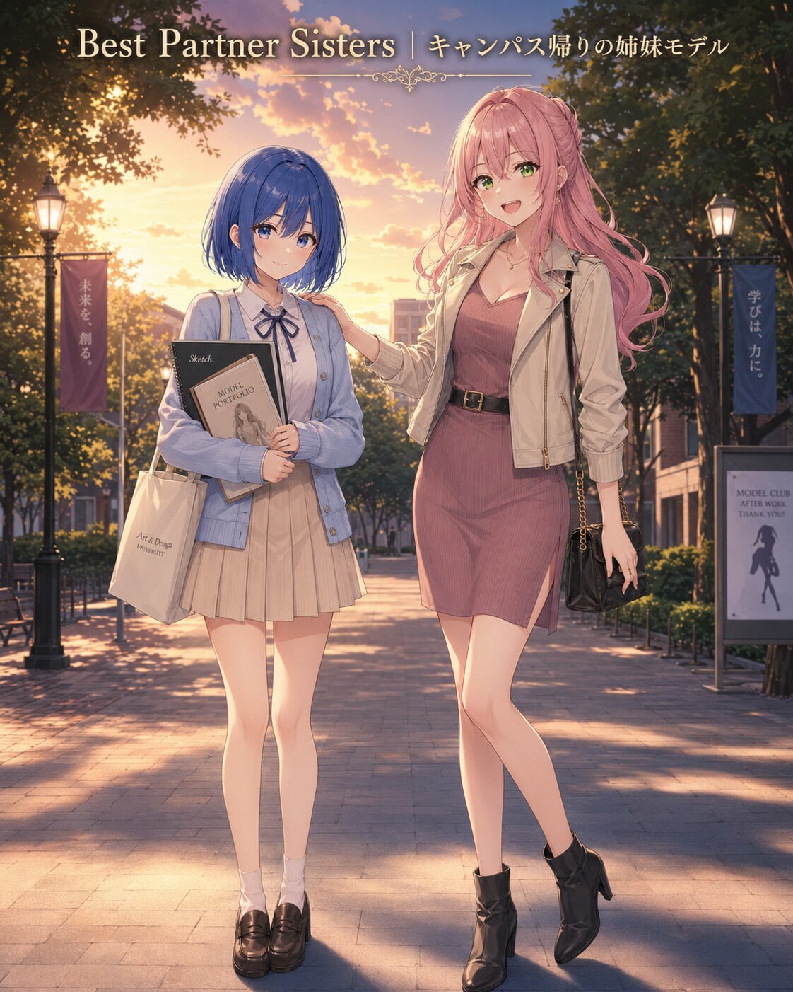 Best Partner Sisters｜キャンパス帰りの姉妹モデル