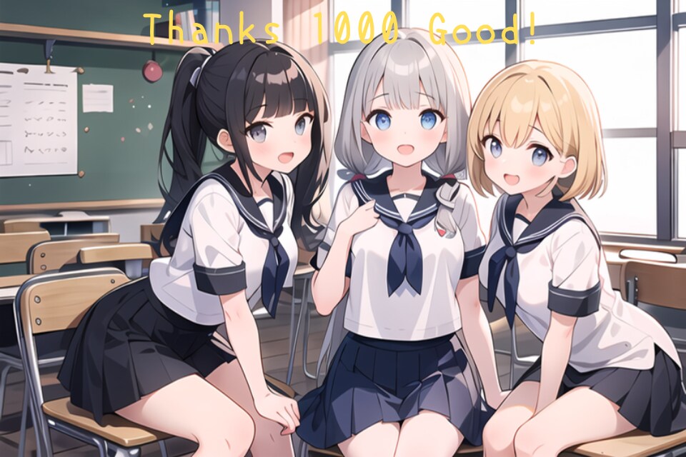 1000いいねありがとうございます！