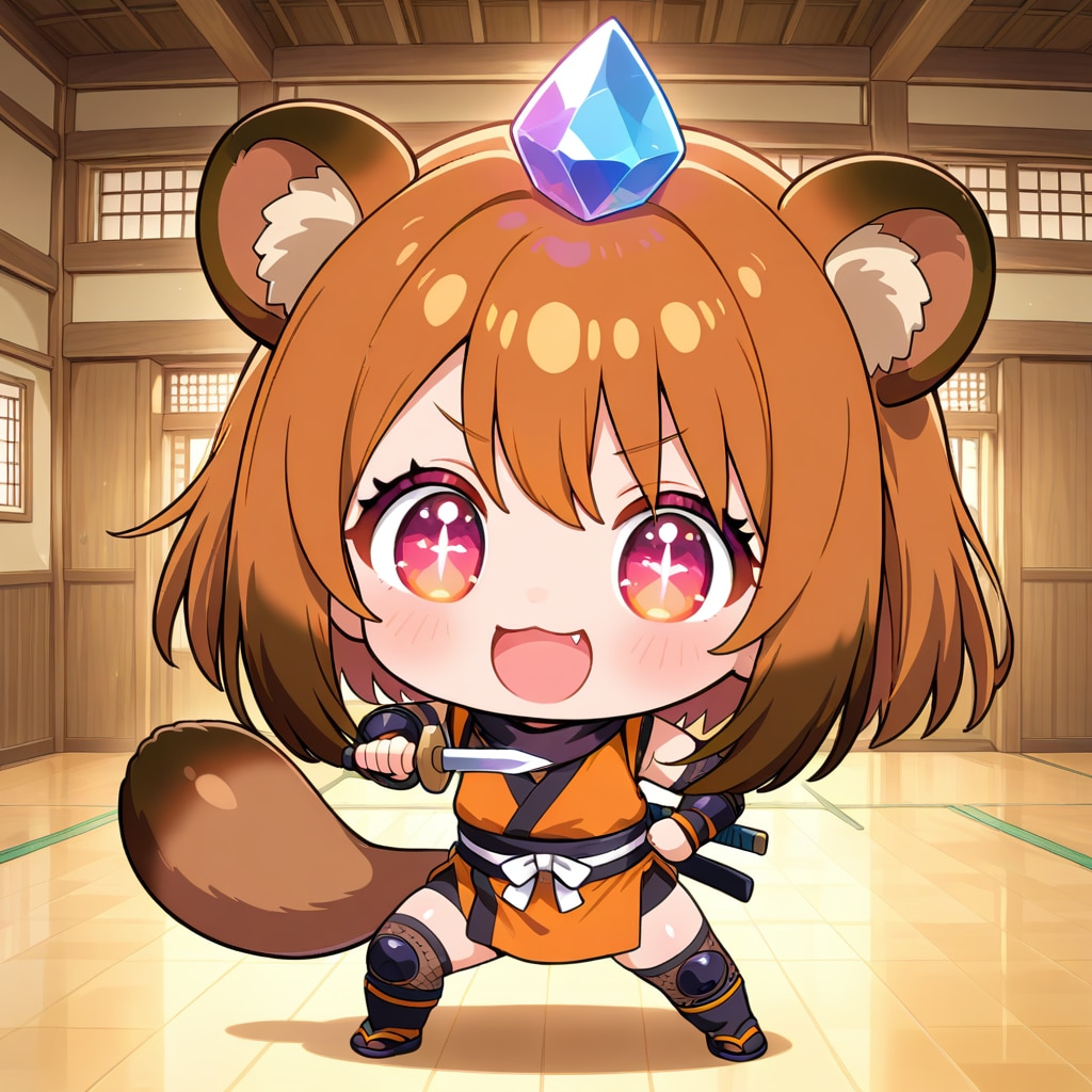 chibi tanuki girl | の人気AIイラスト・グラビア