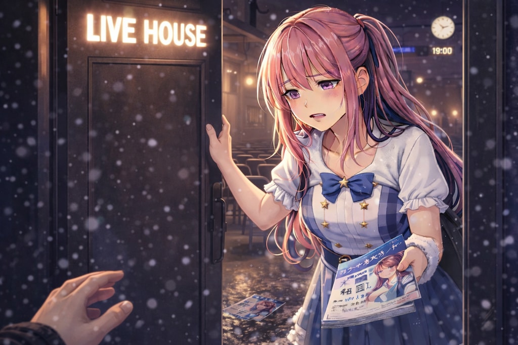 アルバイト終わりのチラシ配り