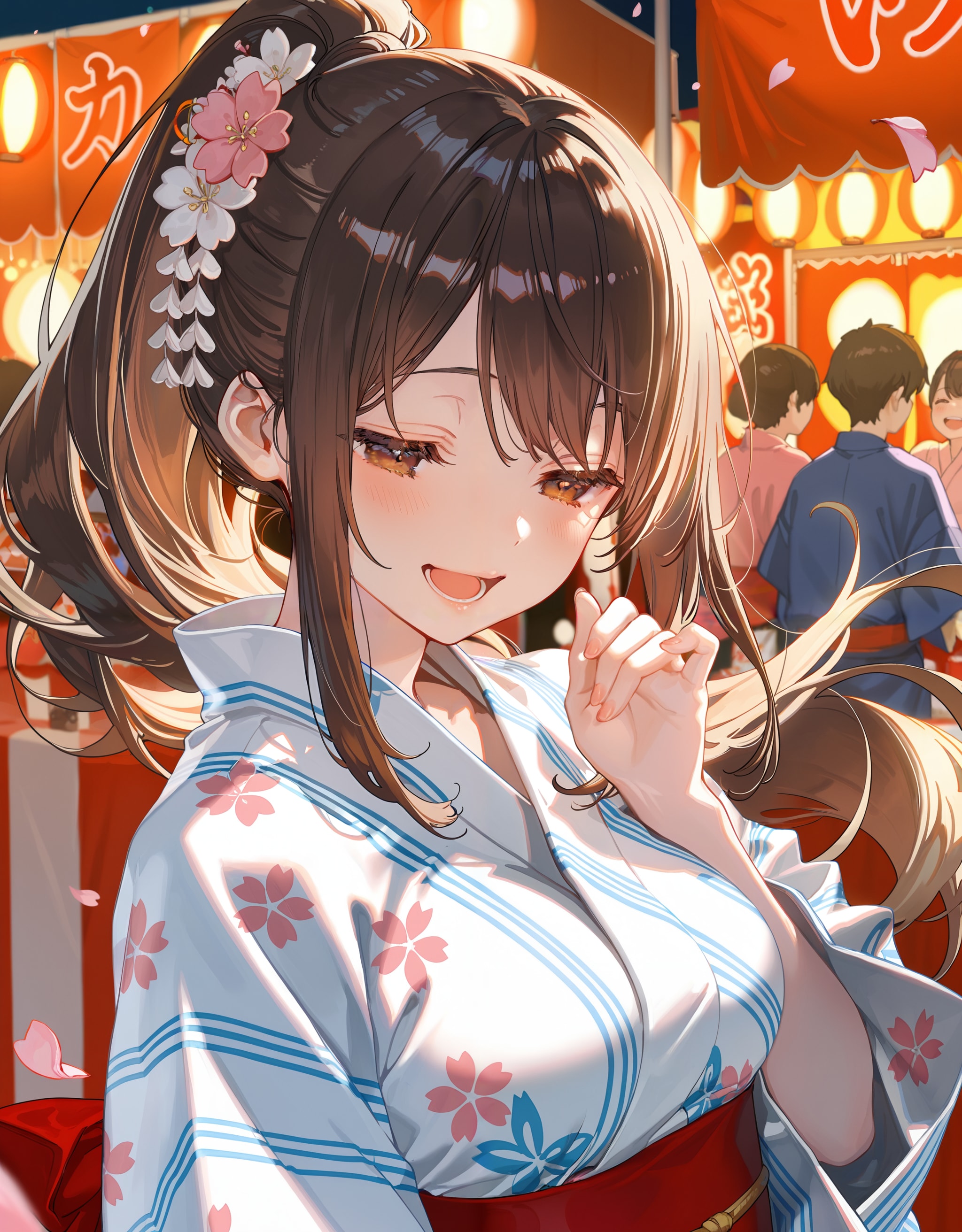 浴衣ポニテさん