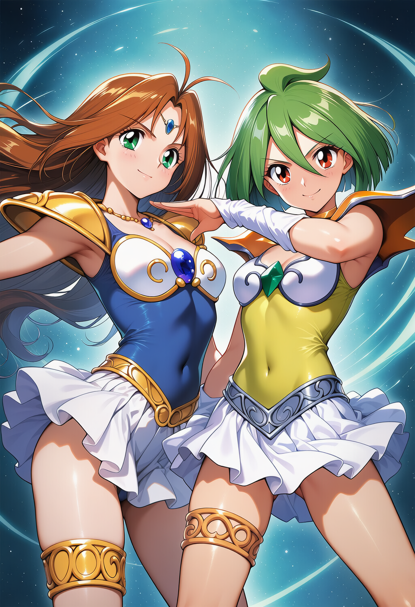 揃ってポーズ