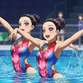 シンクロ美少女　デュエット演技② 2枚目
