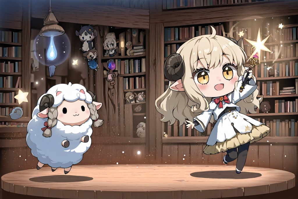 魔法スティックでキラキラ✨