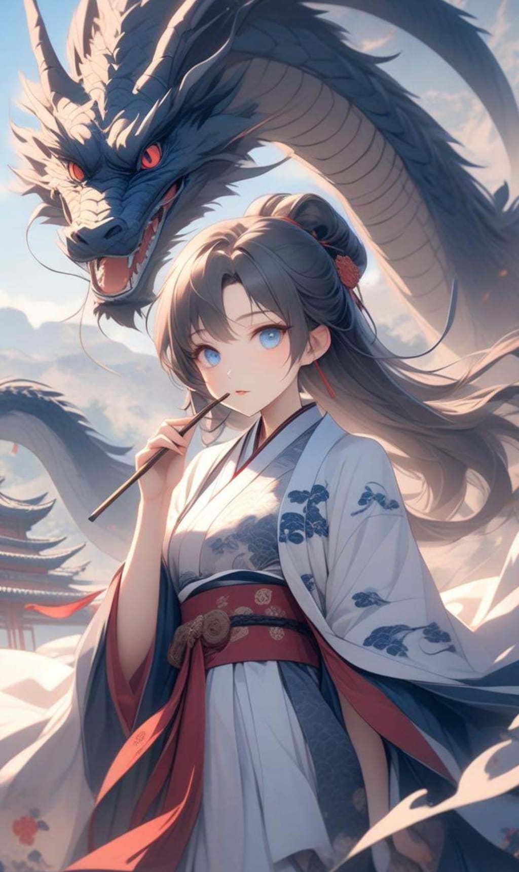 古代中国の官吏の小さな女の子